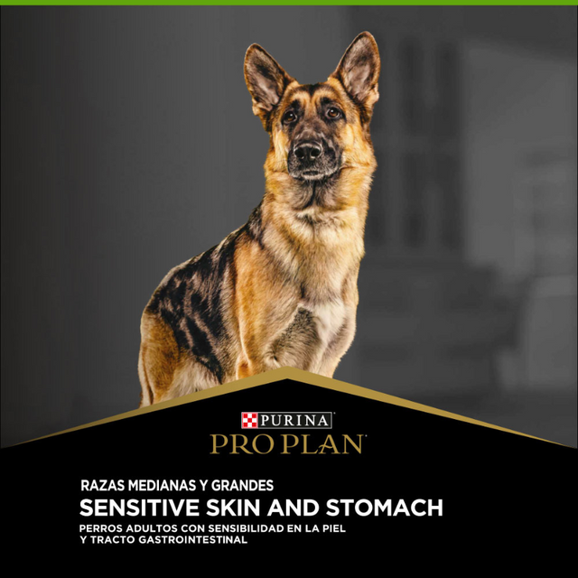 Pro Plan Para Perros Sensitive Skin and Stomach Pavo Razas Medianas y Grandes 12 kg + 3 kg