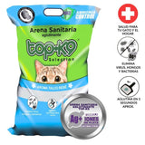  Arena Aglutinante Top k9 Iones de plata aroma Talco Bebé 10kg