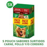  Dog Chow Pouch Pack Multisabor 5 Puch 100gr c/u