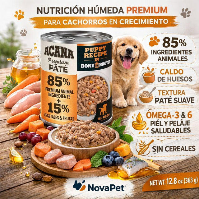  Alimento Húmedo Acana Premium Pate 363gr - Receta para Cachorros en Caldo