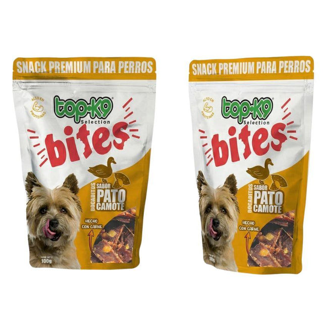  Snack Bites Pato y Camote Perro Adulto 100g - Alta Proteína y Antioxidantes
