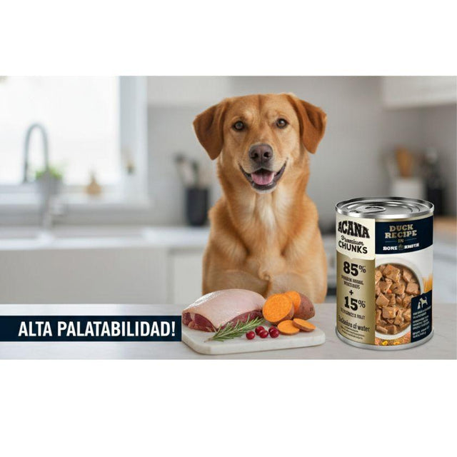  Alimento Húmedo Acana Premium Chinks 363gr - Receta de Pato en Caldo