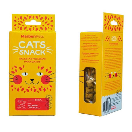 Recién Llegados Cats Snack Galletas Rellenas de Salmón y Pollo 80gr