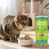  Cats Snack Galletas Rellenas Salmón y Hierba Gatera para Gatos Adultos 200gr Con Omega 3 y estimulacion sensorial