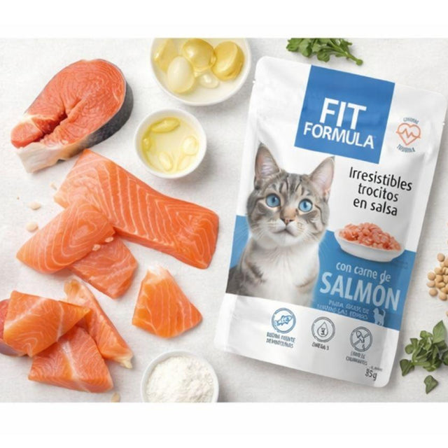  Fit Formula Alimento Húmedo para Gato Sabor Salmon - 85gr PACK 24 Unidades