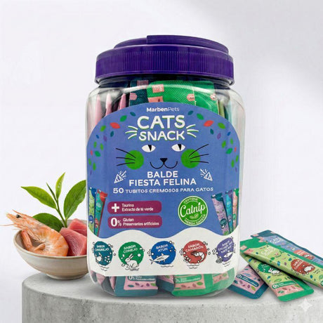 Cats Snack Snack Cremoso Cats Snack Balde Surtido para Gatos 750gr