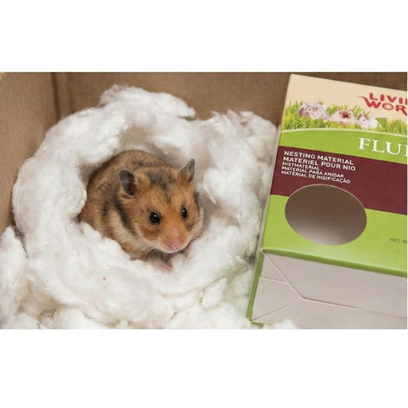 Productos para Cobayos / Cuys Living World Hamster Fluff – Cama de Algodón para Roedores 60gr
