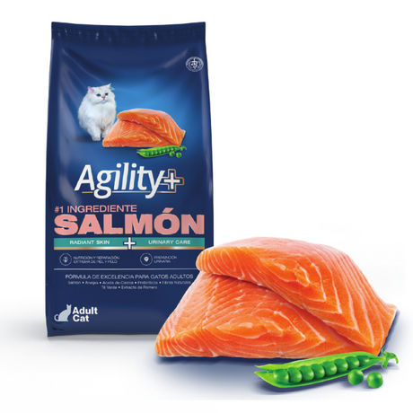 Recién Llegados Alimento Agility + Gato Adulto Salmón 10kg