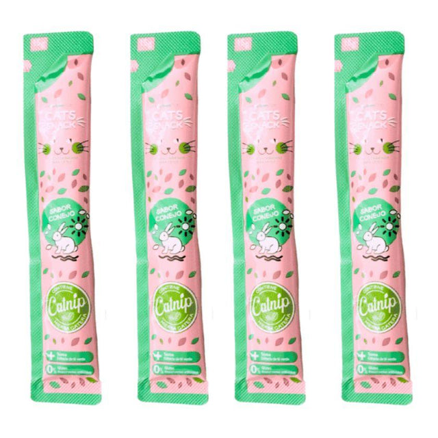  Cat Snack Cremoso Sabor Conejo con Catnip 60gr