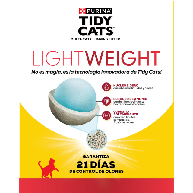  Arena sanitaria aglutinante TIDY CATS® Lightweight Pack 8kg