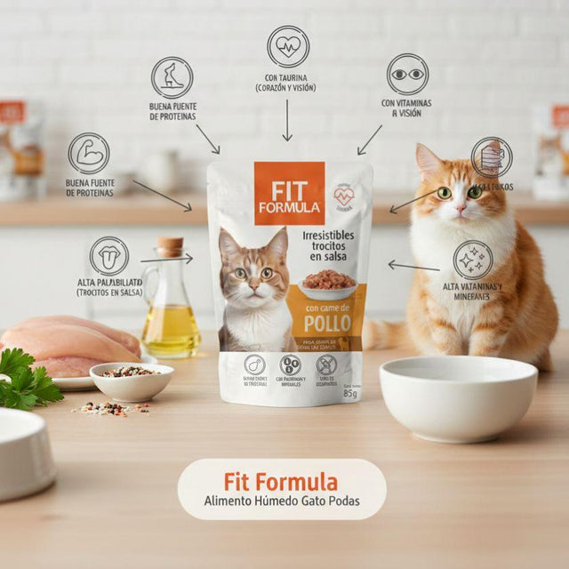  Fit Formula Alimento Húmedo para Gato Sabor Pollo - 85gr PACK 24 Unidades