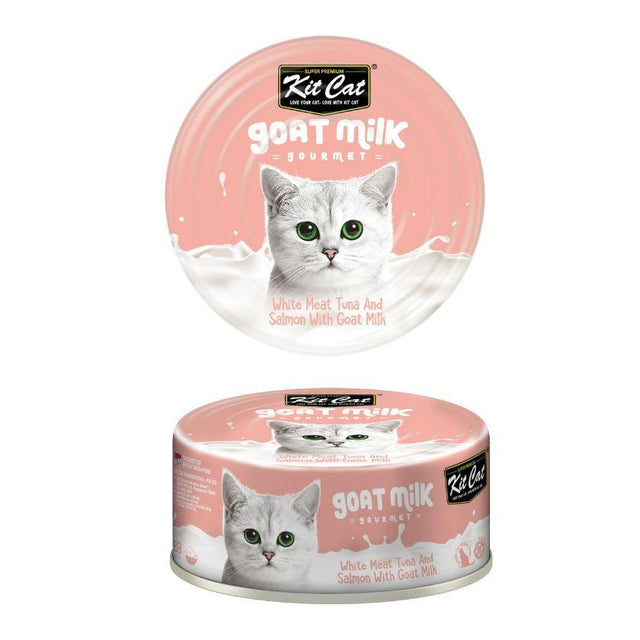  Kit Cat Lata Goat Milk Atún y Salmón 70gr