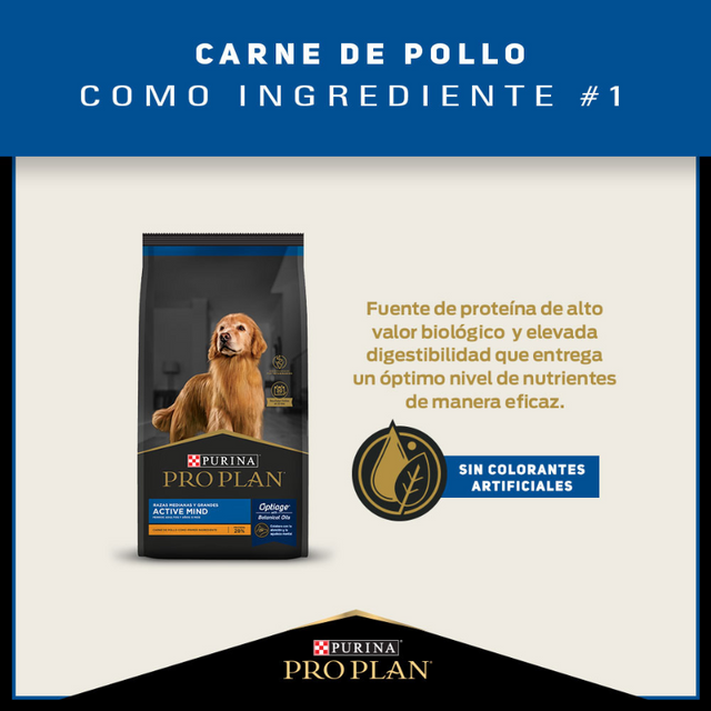  Purina Pro Plan Active Mind 7+ Medium and Large con OptiAge 15kg