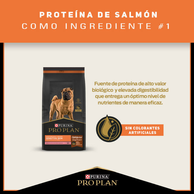  Purina PRO PLAN Adulto Rz Mediana y Grande Sensitive Skin 3kg