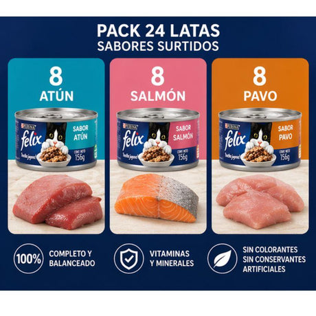 Súper Ofertas Felix Latas Pack Multisabor 24 Unidades