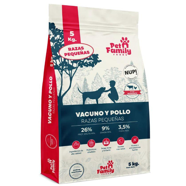  PetFamily Foods Adulto Vacuno y Pollo Razas Pequeñas 5kg