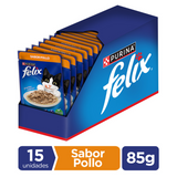 Felix Adultos Pollo 85gr Pack 15 Unidades