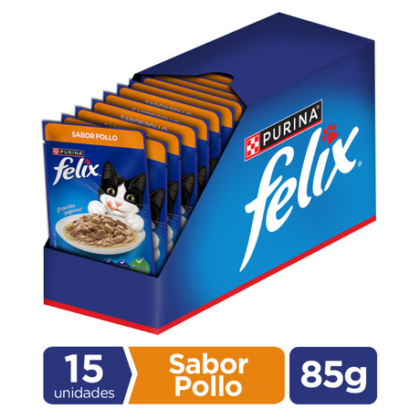 Felix Adultos Pollo 85gr Pack 15 Unidades
