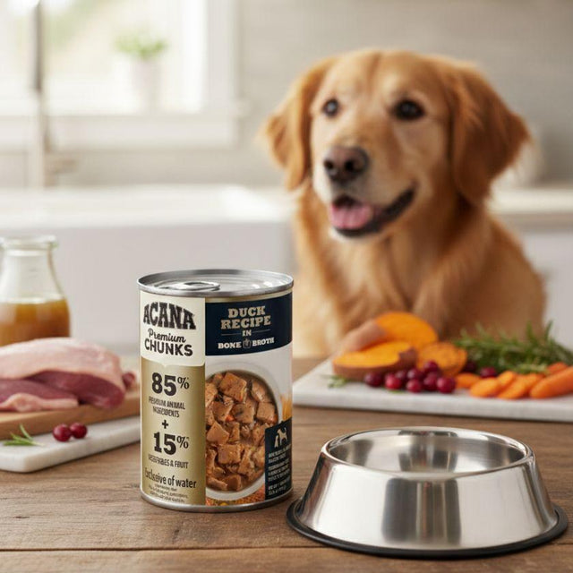  Alimento Húmedo Acana Premium Chinks 363gr - Receta de Pato en Caldo