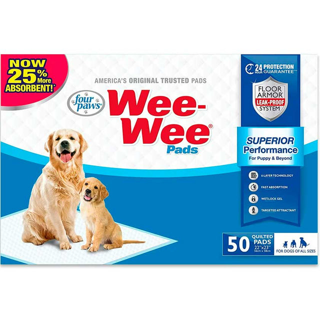 Wee Wee Four Paws Dogs Pee Pads 50 Un