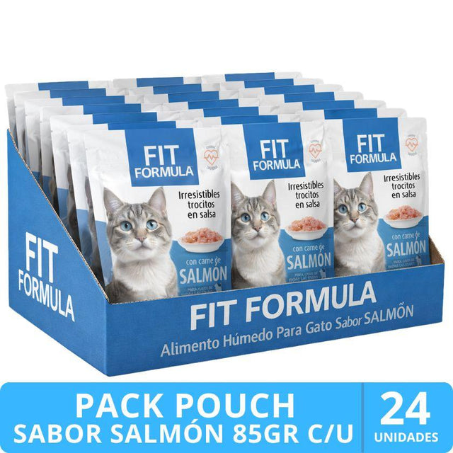  Fit Formula Alimento Húmedo para Gato Sabor Salmon - 85gr PACK 24 Unidades