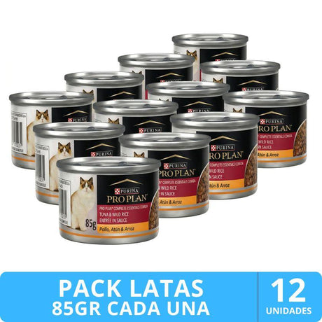 Purina Pro Plan Lata Gato Adulto Pack 12 Unidades