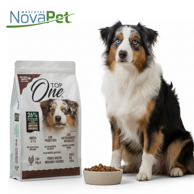  Alimento Perro Top One Mediano y Grande 18kg