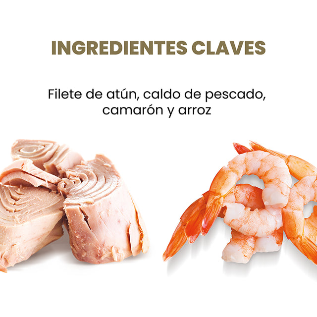  Lata Applaws Gato Filete de Atún y Camarón con Caldito 70g