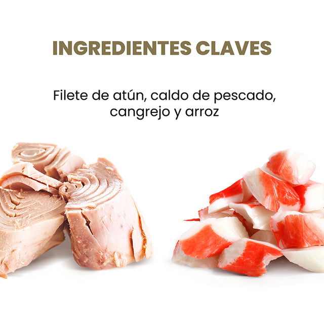  Lata Applaws Gato Filete de Atún y Cangrejo con Caldito 70g