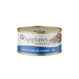  Lata Applaws Gato Filete de Atún y Cangrejo con Caldito 70g