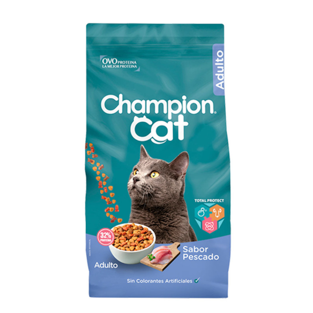  Alimento Champion Cat Para Gato Sabor Pescado 8Kg