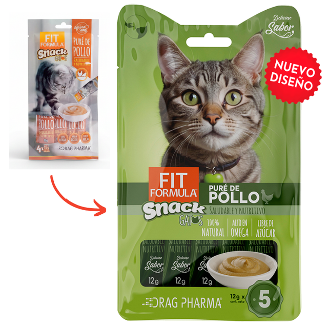  Fit Formula Snack para Gatos Pure de Pollo 60gr