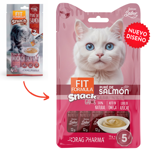  Fit Formula Snack para Gatos Pure de Salmón 60gr
