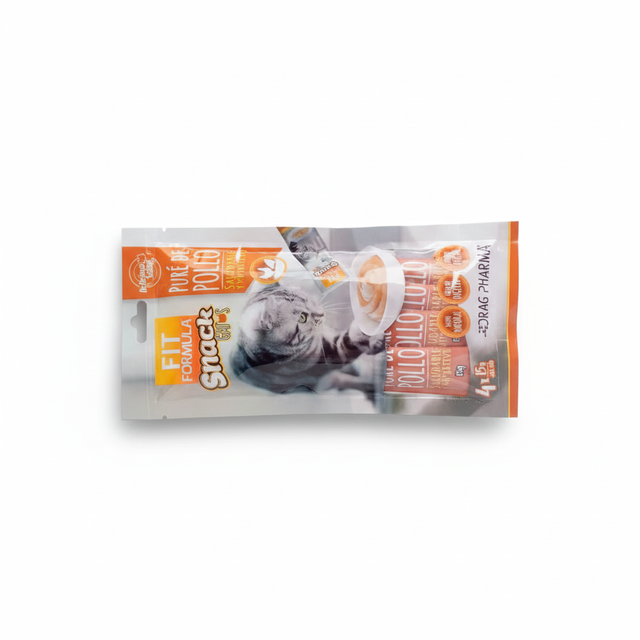  Fit Formula Snack para Gatos Pure de Pollo 60gr Pack 6 Sobres