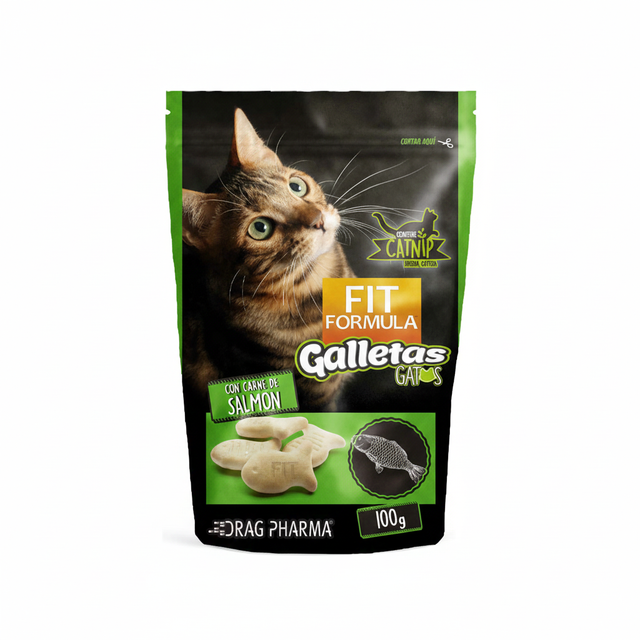  Fit Formula Galletas con Catnip para Gatos Sabor Salmón 100gr