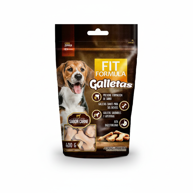  Fit Formula Galletas para perro Sabor Carne 400gr