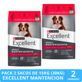  Purina Excellent Maintenance Formula Adult 15kg PACK 2 UNIDADES