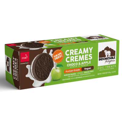  Galletas Creamy Cremes Perro Indomitable Chocolate y Manzana 120 gr
