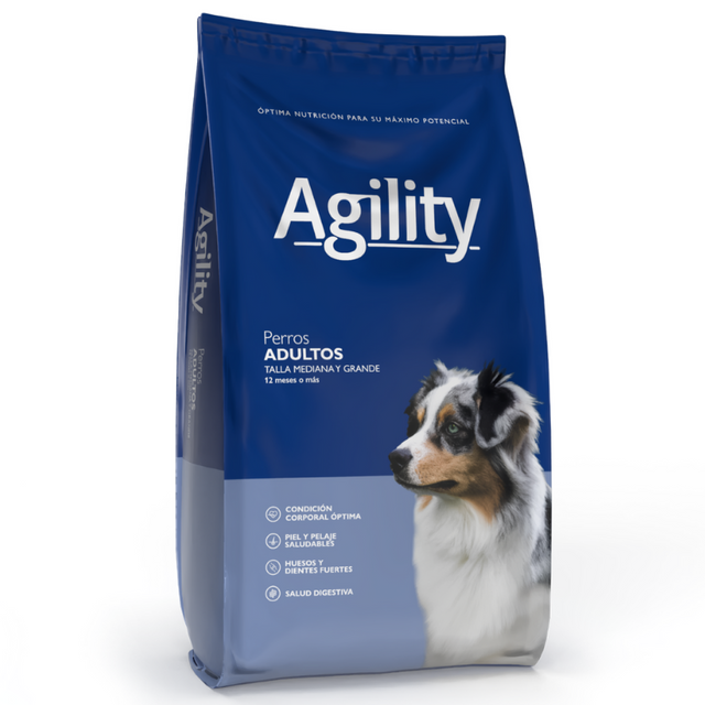  Alimento Agility Perros Adultos Medianos y Grandes 15kg