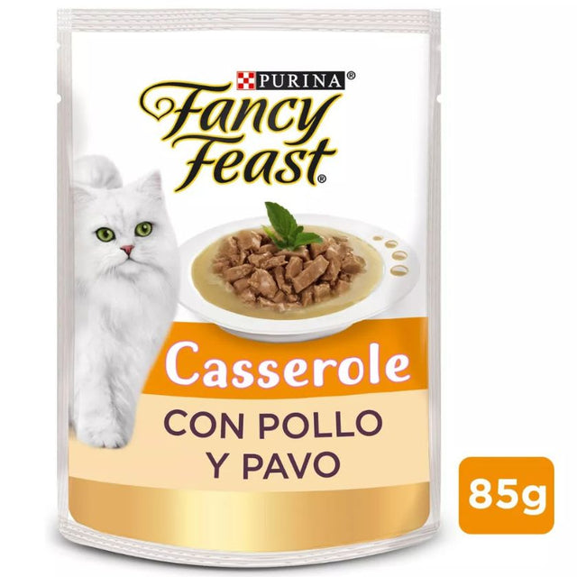  Alimento Fancy Feast Casserole Pollo Y Pavo 85G Pack 15 Unidades