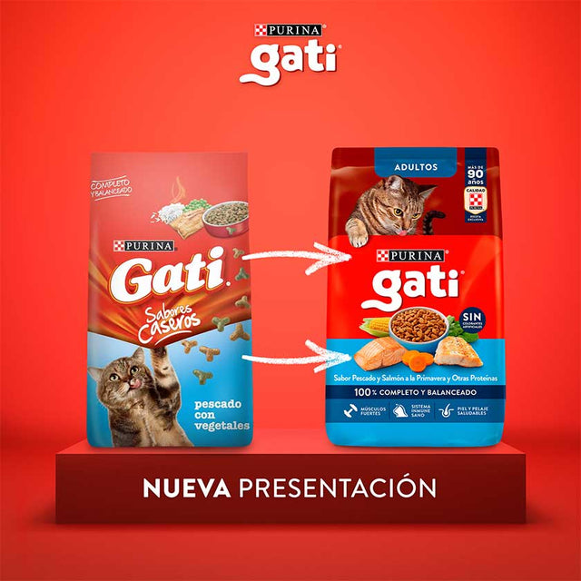 Alimento Gati Sabor Pescado Y Salmon 1Kg