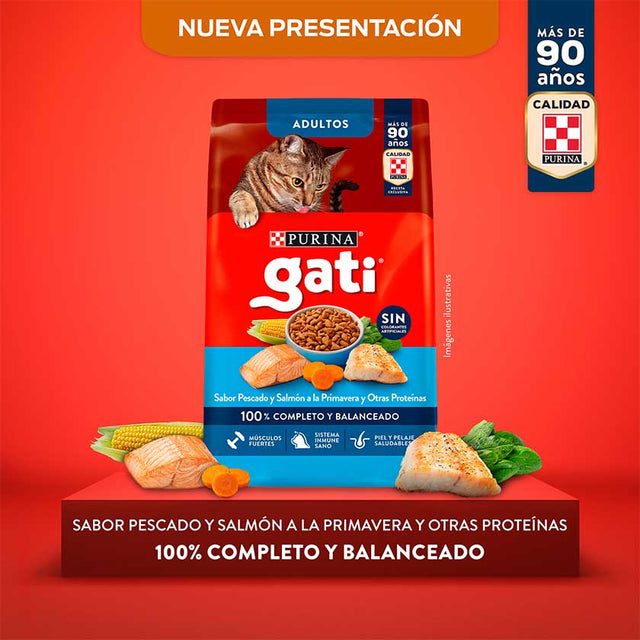 Alimento Gati Sabor Pescado Y Salmon 1Kg