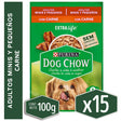  Alimento Humedo Para Perro Dog Chow® Adultos Minis Y Pequenos Sabor Carne 100Gr Pack 15 Unidades