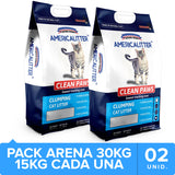  America Litter Clean Paws Pack 30Kg