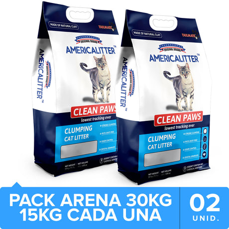 America Litter Clean Paws Pack 30Kg