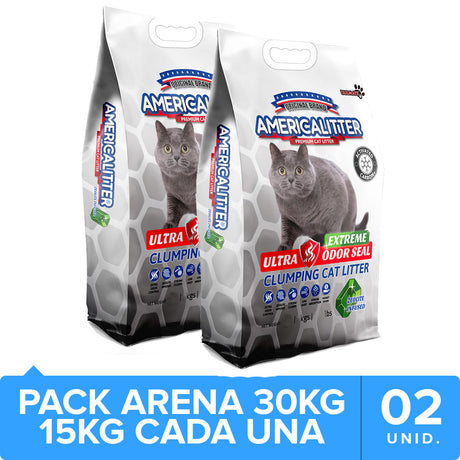 America Litter Extreme Odor Seal Pack 30Kg