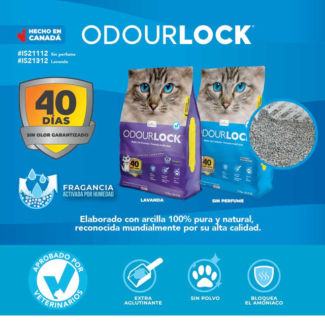 Arena Sanitaria Odour Lock Lavanda 12Kg