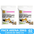 Arena Sanitaria Para Gatos Aroma Suave A Talco De Bebe Pack 20Kg