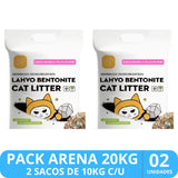 Arena Sanitaria Para Gatos Aroma Suave A Talco De Bebe Pack 20Kg