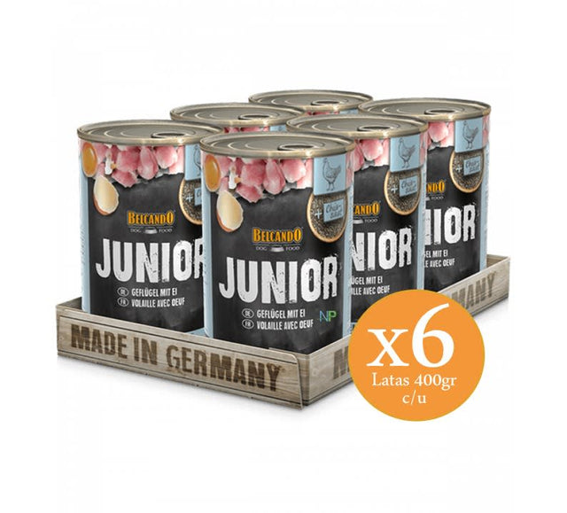 Lata Belcando Junior Ave Y Huevo 400Gr X 6 Un